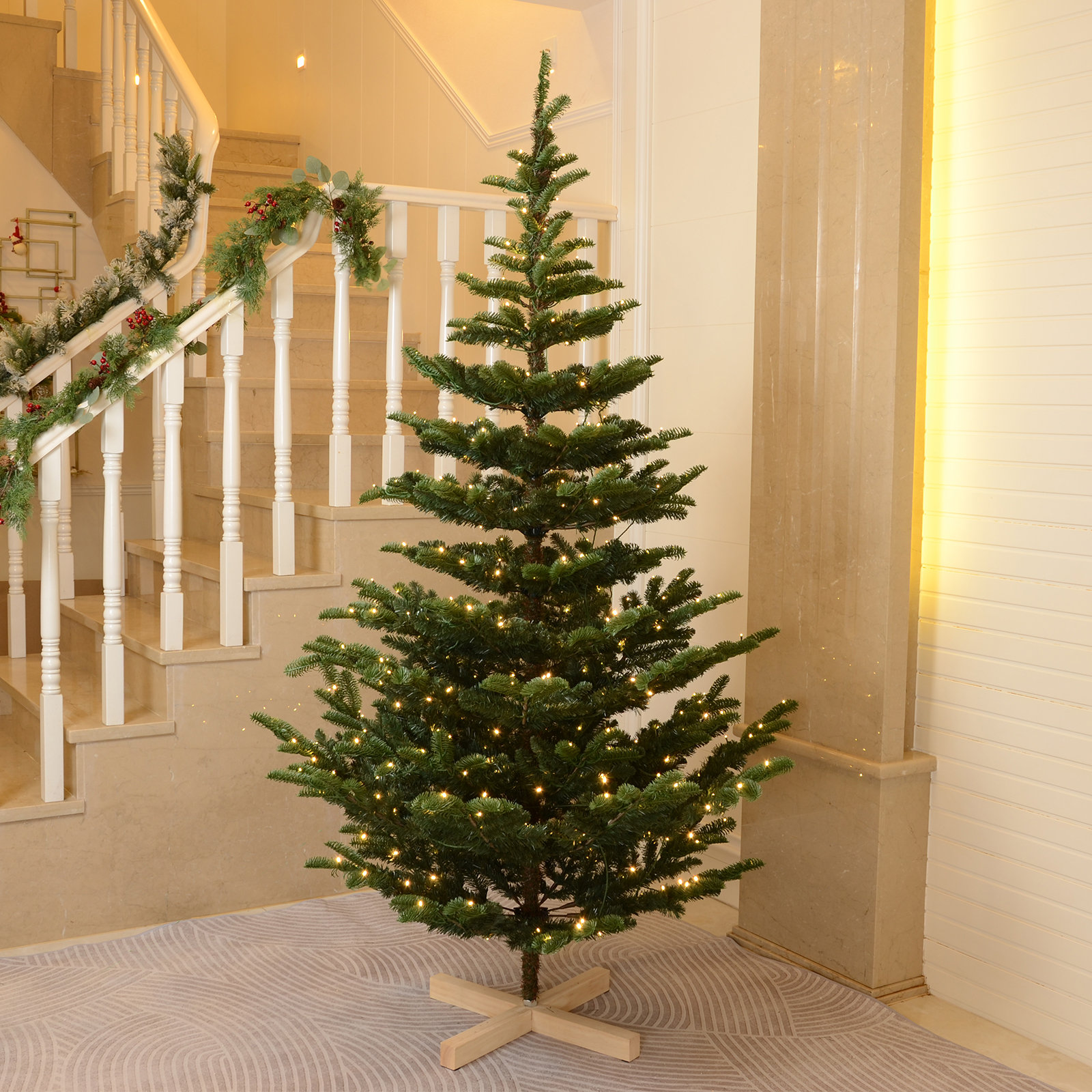 8' Pre-Lit Spruce Christmas Tree, 8ft