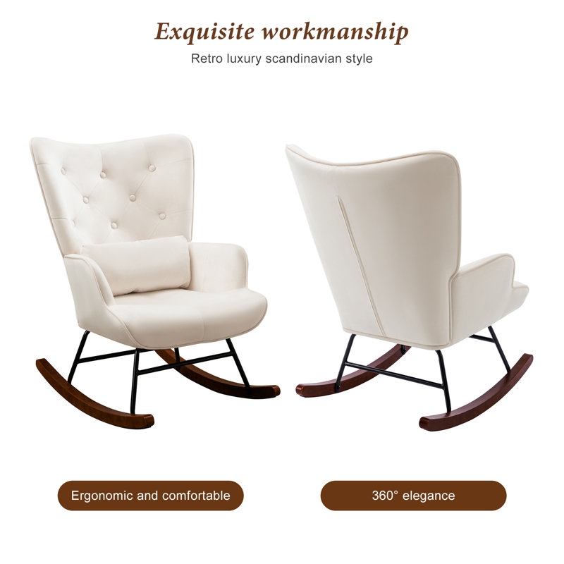 Cyra Rocking Chair, Beige