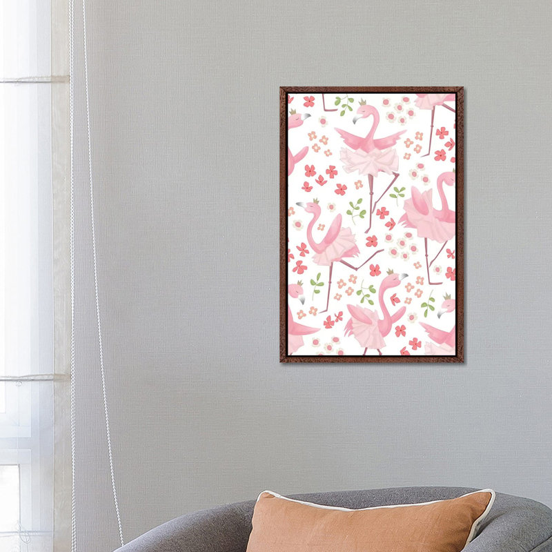 Flamingo Dreams II by Dana Saulnier - Gallery-Wrapped Canvas Giclée on Canvas, 66.04 cm H x 45.72 cm W, Classic Wood Framed