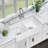33'' L Farmhouse / Apron Double Bowl Ceramic Kitchen Sink