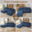 Canapés modulaires confortables Boneless Couch pour le salon, canapé modulaire en U en forme de nuage, canapé modulaire minimaliste avec assise profonde-129052870-129052865
