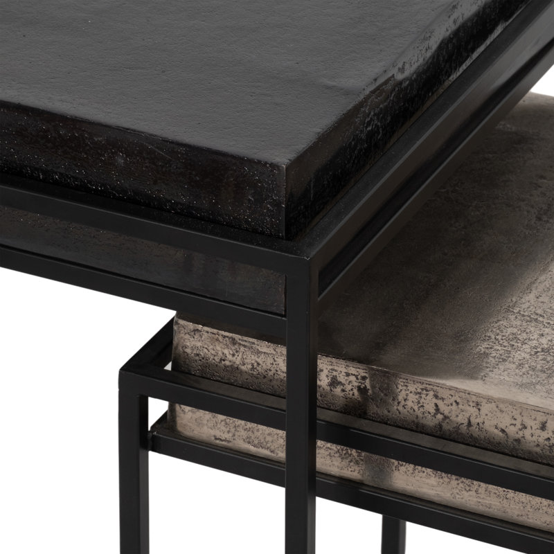 Set of Two Metal Nested Side Accent Tables