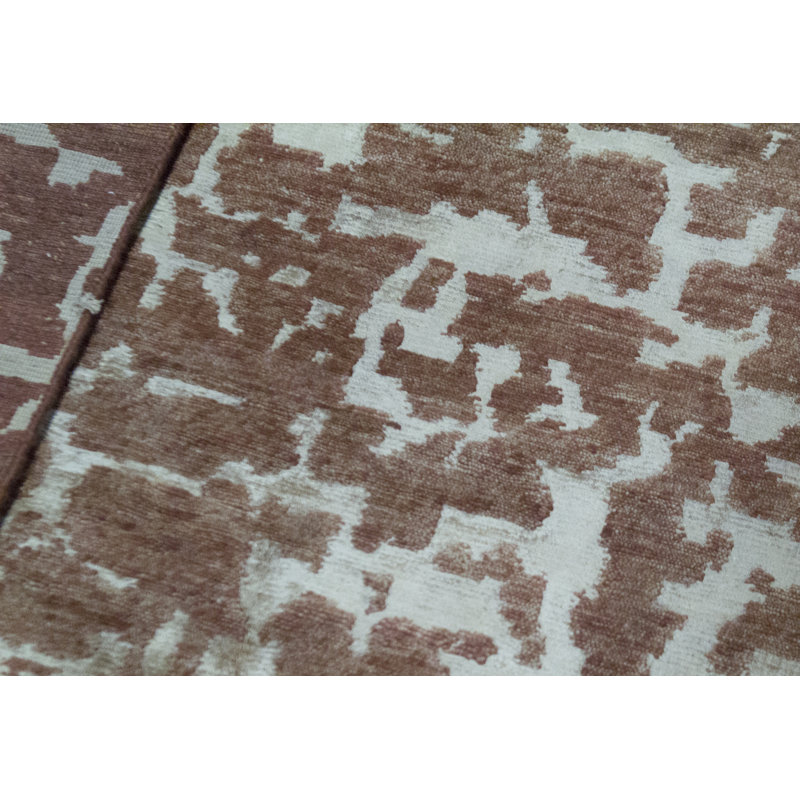 Wool Animal Print Area Rug in Rust/Blue