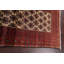 Tapis ivoire / rouge en laine noué à la main de conception unique 3 pi 7 po x 6 pi 4 po années 1990 Hawwa