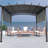 12 pi. L 9 pi. D Pergola en acier avec auvent-86163944