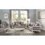 Fauteuil d'appoint rembourré en tissu gris