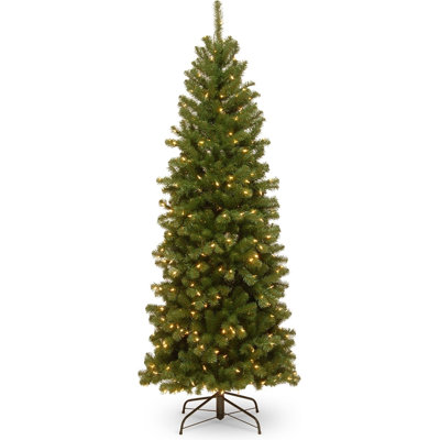 Sapin de Noël artificiel élancé North Valley Spruce de 1,83 m (6 pi) pré-illuminé avec lumières claires