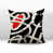 Rouge / noir / blanc cassé abstrait