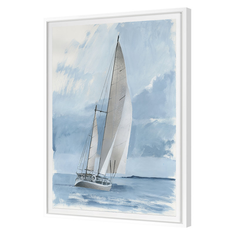 «Set Sail 3» par PC Ngo - impression de cadre photo unique, Cadre blanc, H 22 po x l 16 po
