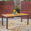 Table de salle à manger rectangulaire pour l'extérieur, table de patio en bois d'acacia de L 71 po, table bistro de ferme pour la cour, le jardin, le bord de la piscine, la terrasse