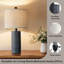 Lampe de table en similicuir de 20,5 po, idéale pour le salon, la chambre à coucher, le chevet et le bureau-1254957291