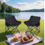 2 chaises de camping pliantes pour l'extérieur avec pieds robustes-962856846