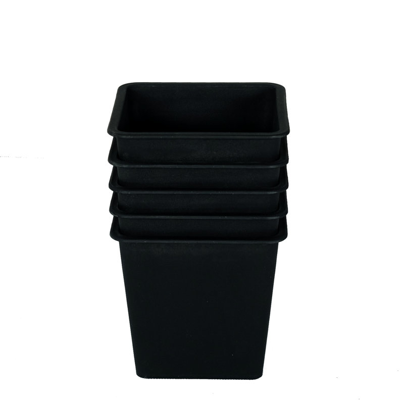 5" Square Nursery Planting Pot - Fade Plastic  5 . With Drainage For All Plant Types Container Inhibitor Treated With For Outdoor Growth