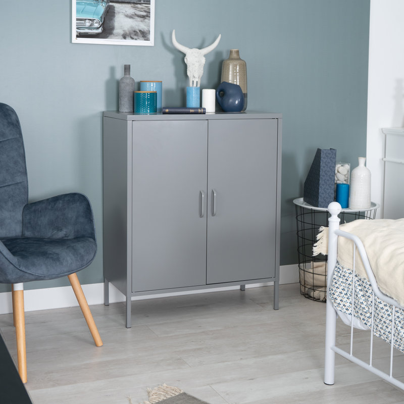 Emmry Steel Rectangle Cabinet Accent Chest