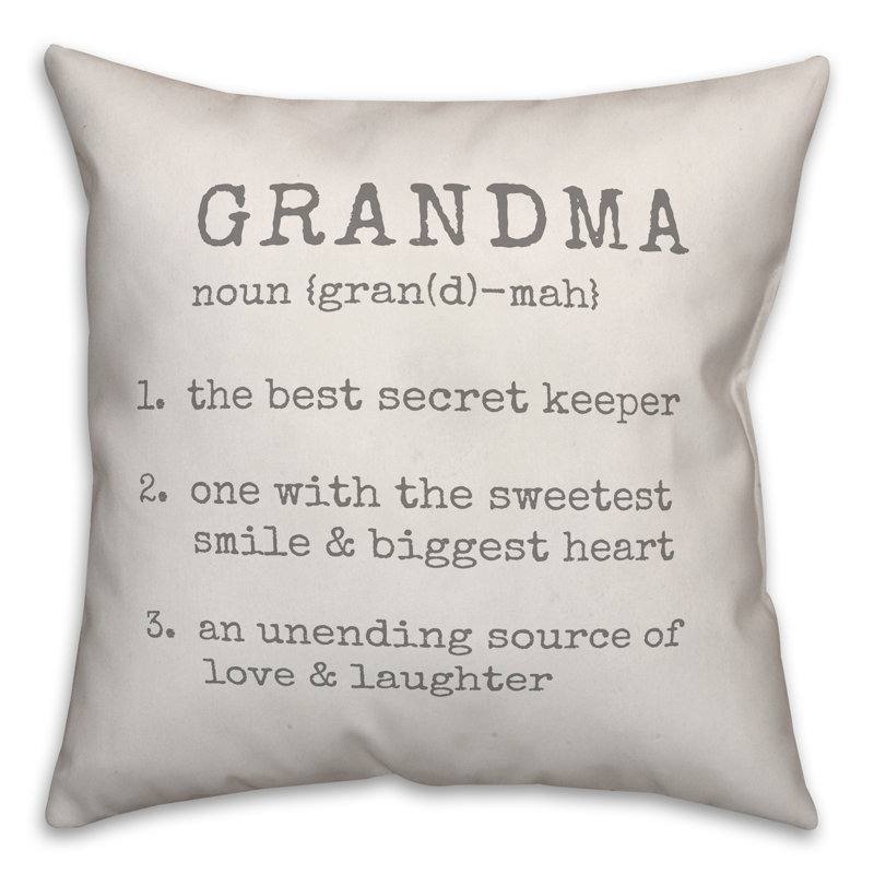  Coussin Grandma, Pas de bourre, 16 po x 1 po