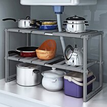 Under Sink Organize, Double-layer Stainless Steel Sink Storage