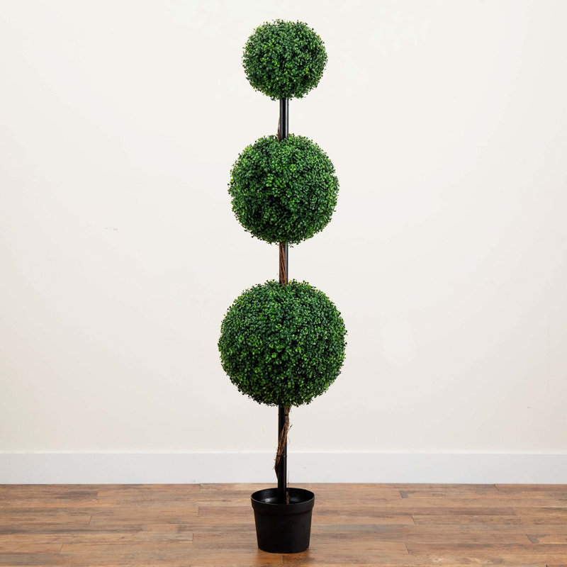 Topiaire de faux buis en pot, H 72 po x l 14 po x P 14 po