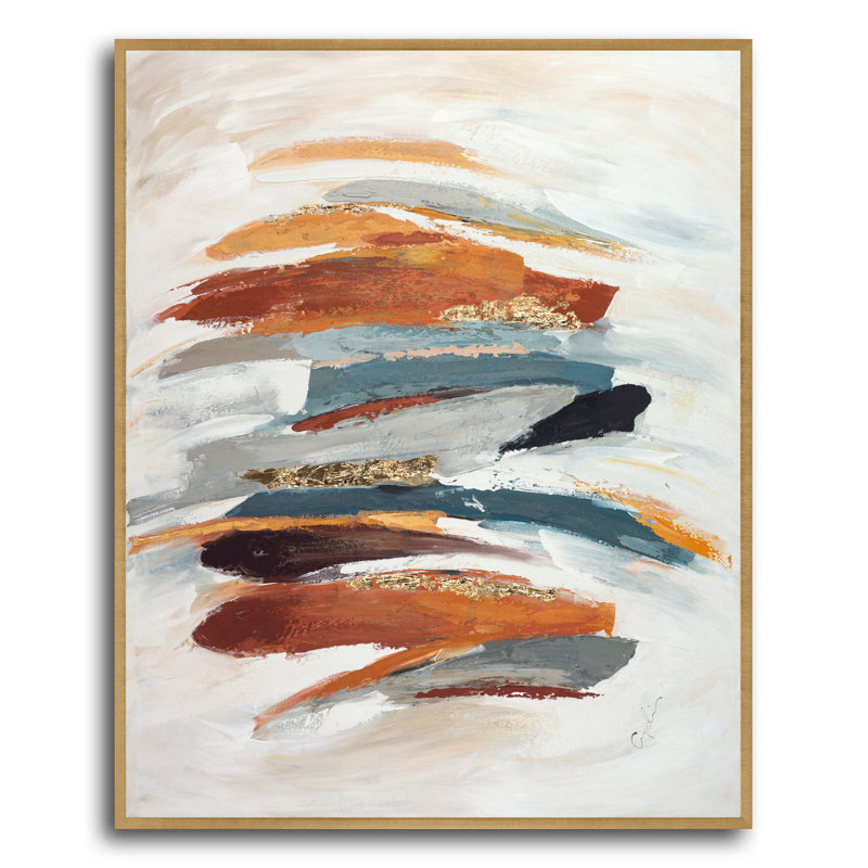 Everlong - Peinture sur toile, Cadre doré caramel