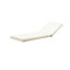 Chaise longue d'extérieur en bois d'acacia blanc avec coussin hydrofuge crème, capacité de 400 lb, chaise longue de patio moderne pour le jardin, au bord de la piscine