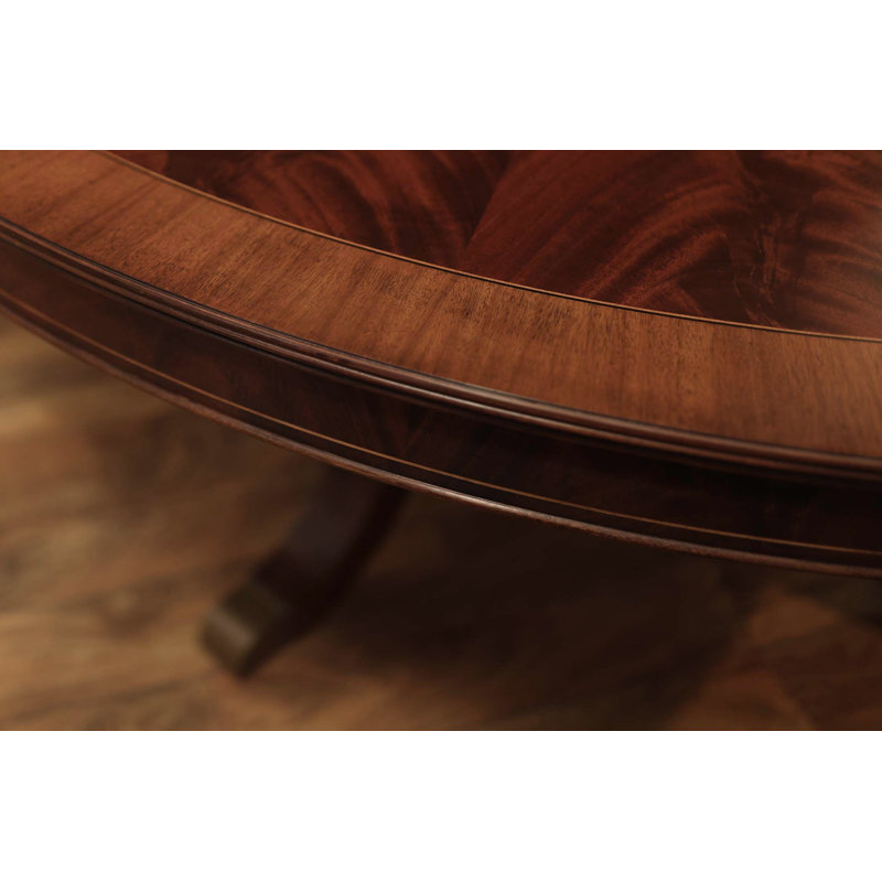 Round Mahogany Wood Dining Table