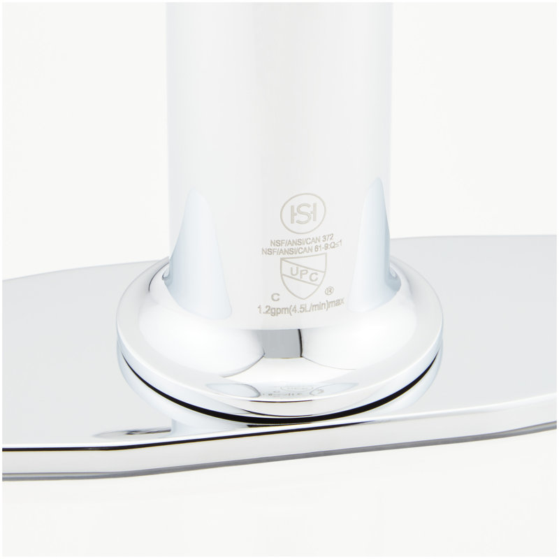 Berwyn Single-Hole Bathroom Faucet with Deck Plate - Chrome, Chrome