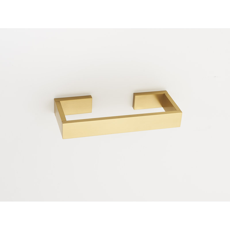 Linear Wall Mounted Towel Bar, Satin Brass