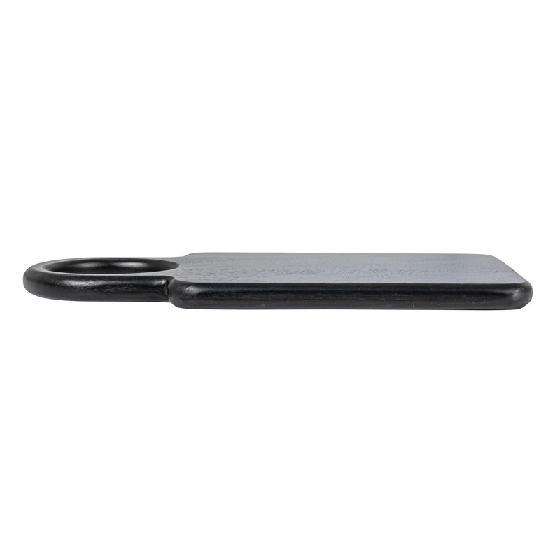 Black Mango Wood Cutting Board with Round Handle