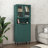 Modern Tempered Glass Door Tall Storage Bookcase with adjustable board-101050788