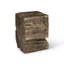 Black Wash Solid Wood Accent Stool