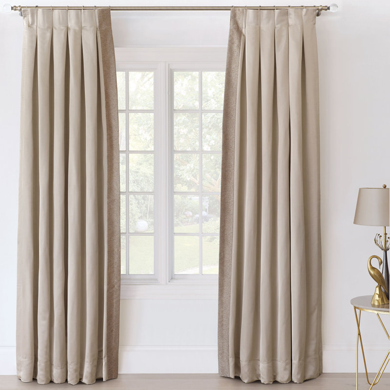 Arwen Room Darkening Curtain Single Panel, 40" W x 120" L, Left