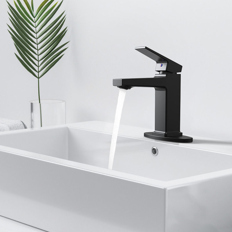 Matte Black Bathroom Sink Faucet - Deck Mount, Single Handle, Corrosion, Dense Water Flow, Diy Install Modern Mounted Scratch, , Efficient Water, Simple