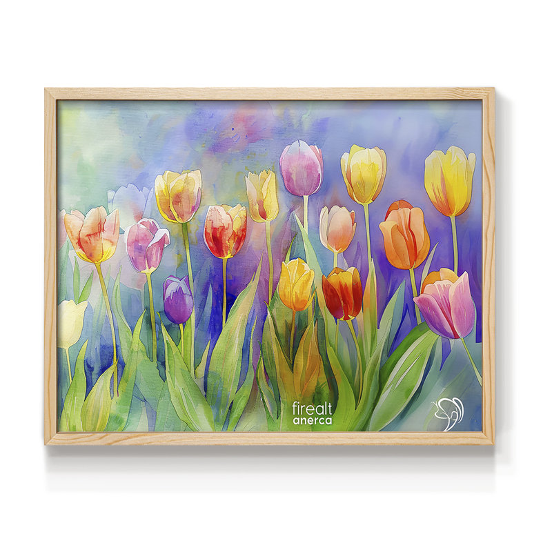 Série florale - Cxxiii - reproduction encadrée, Naturel, H 11 po x l 14 po