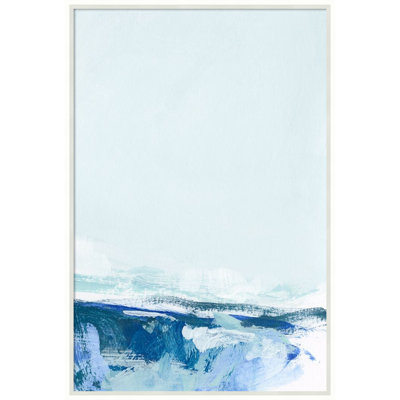 Framed Fabric Pinboard, Coastal V by Christina Long Printed Bulletin Board for Use as a Vision Board or Wall Organization