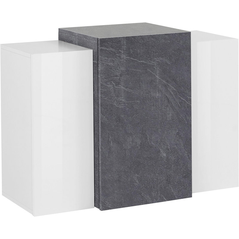 Jibberding Standard Wall Cabinet, White/Black