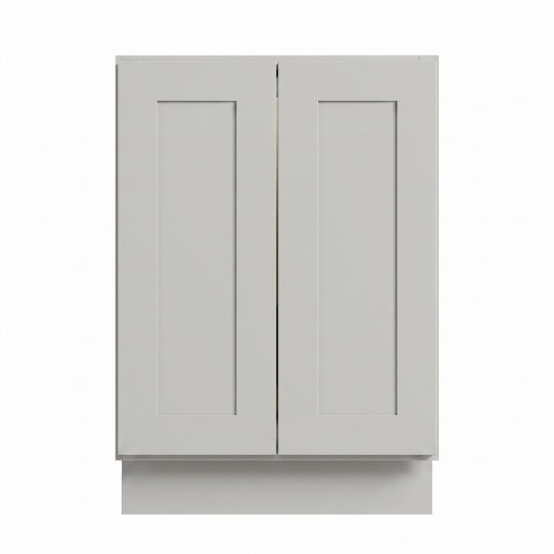 Modern Shaker Kitchen Base Cabinet, Solid Birch Frame & Plywood Box, Soft-Close Slides & Hinges, Modular Sizes for Custom Layout(12”–36”)
