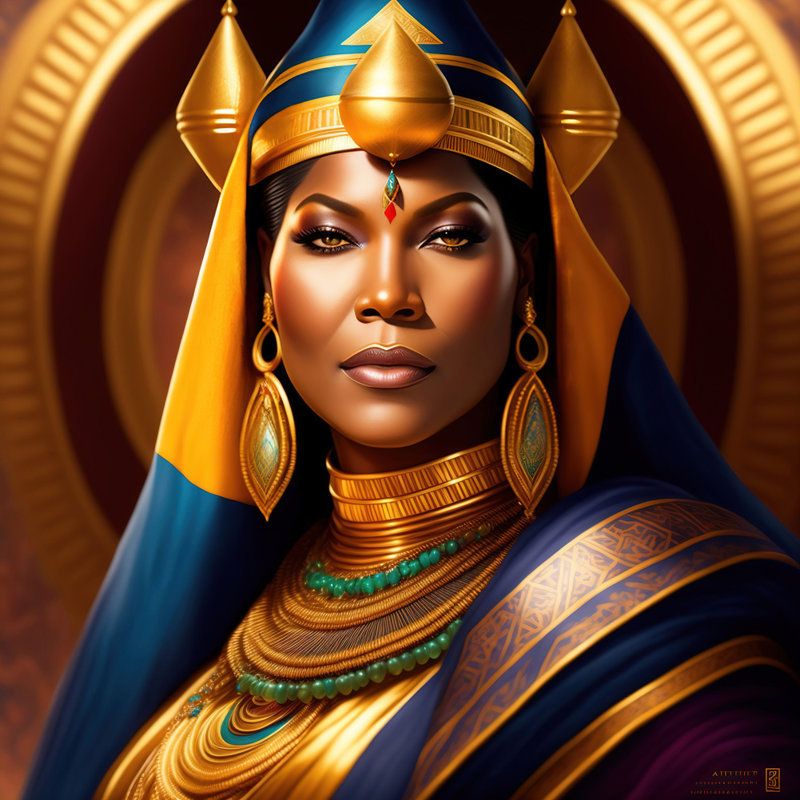 «Queen Latifah» par Stephen Chambers, impression sur toile tendue, L 36 po x H 36 po