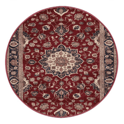 Tapis rouge persan lavable à la machine
