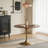 Nut-brown Round Solid Wood Dining table-2084600852