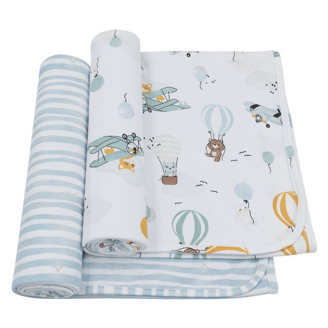 2PK Burp Cloth - Mushroom House
