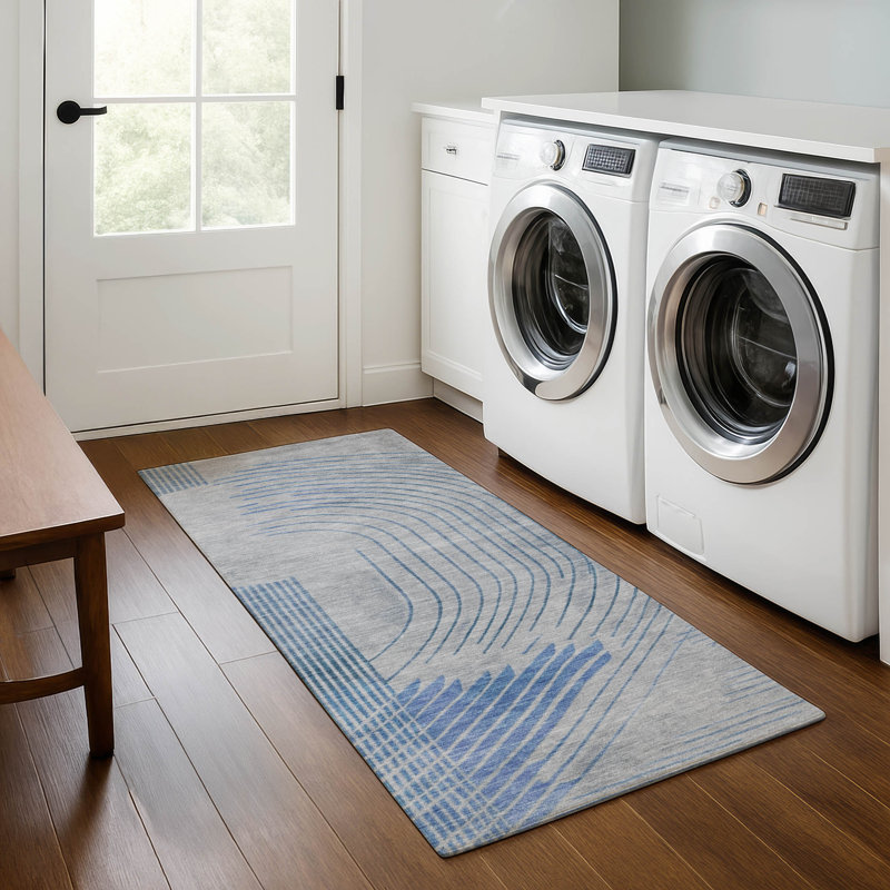 Premium Machine Washable Ariel Geometric Rug, Runner 2'3" x 7'6"