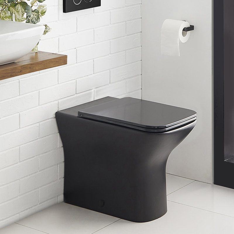 Cuvette de toilette Carre Back-To-Wall Carre, Noir mat