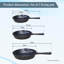 Buckingham Pre-Seasoned Cast Iron Non-Stick 3 Piece Skillet Set