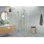 Halo 35 in. x 42 in. x 78 in. 90-degree Fully Frameless Glass Hinged Shower Enclosure-1521201966