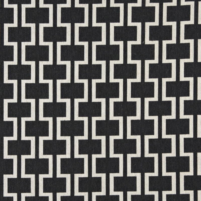 Tissu de lin géométrique, Noir 2