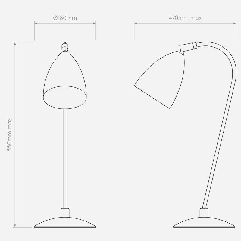 Joel Table Lamp, Cream
