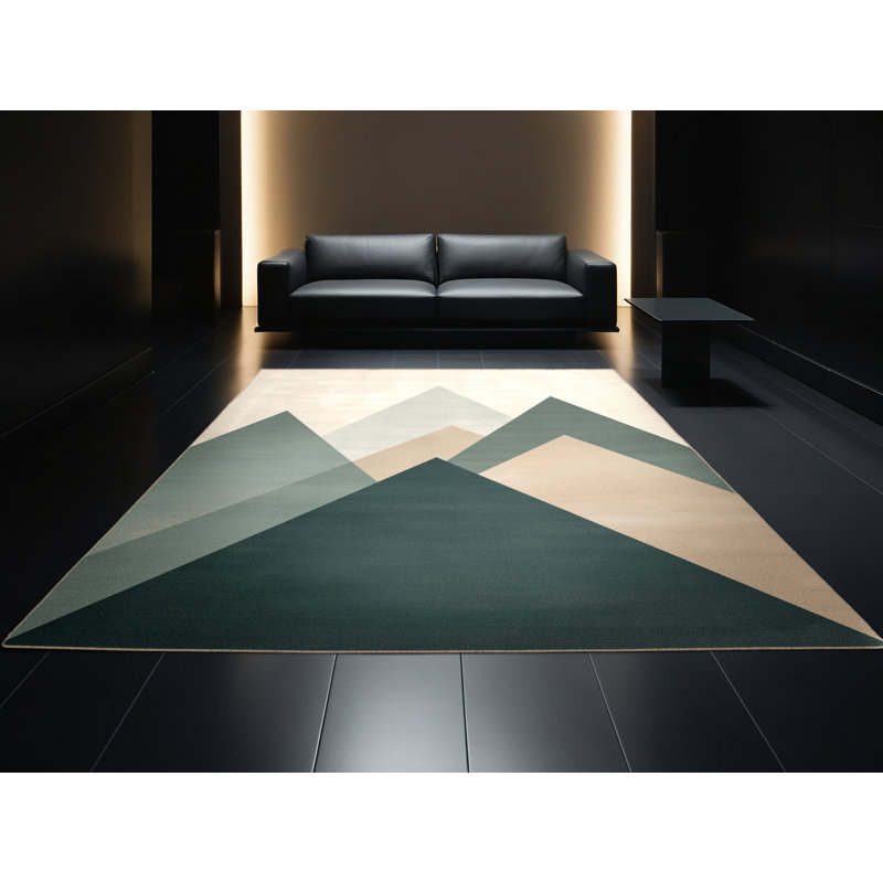 Tapis scandinave beige lavable à la machine, Carré 8 pi