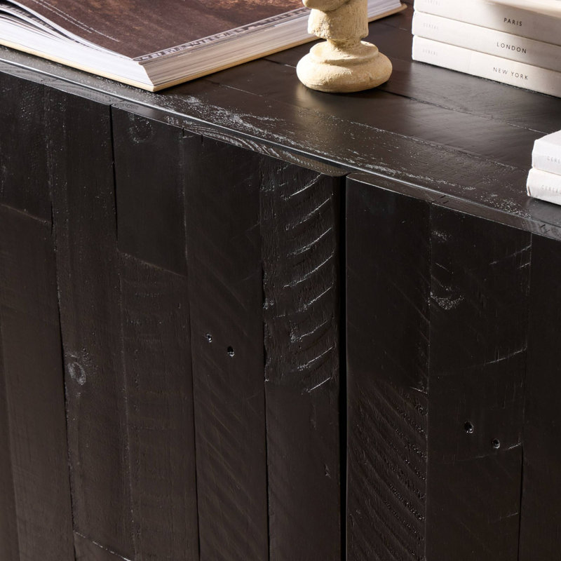 Finnian Sideboard-Light Blonde Pine, Aged Black Pine