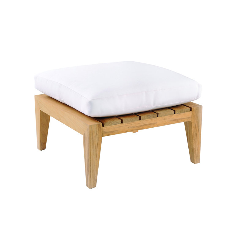 Mendocino Outdoor Teak Lounge Chair, Sailcloth Seagull