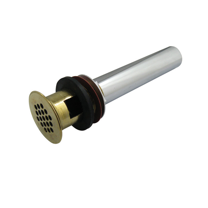 Grid Shower Drain With Overflow, Polished Chrome