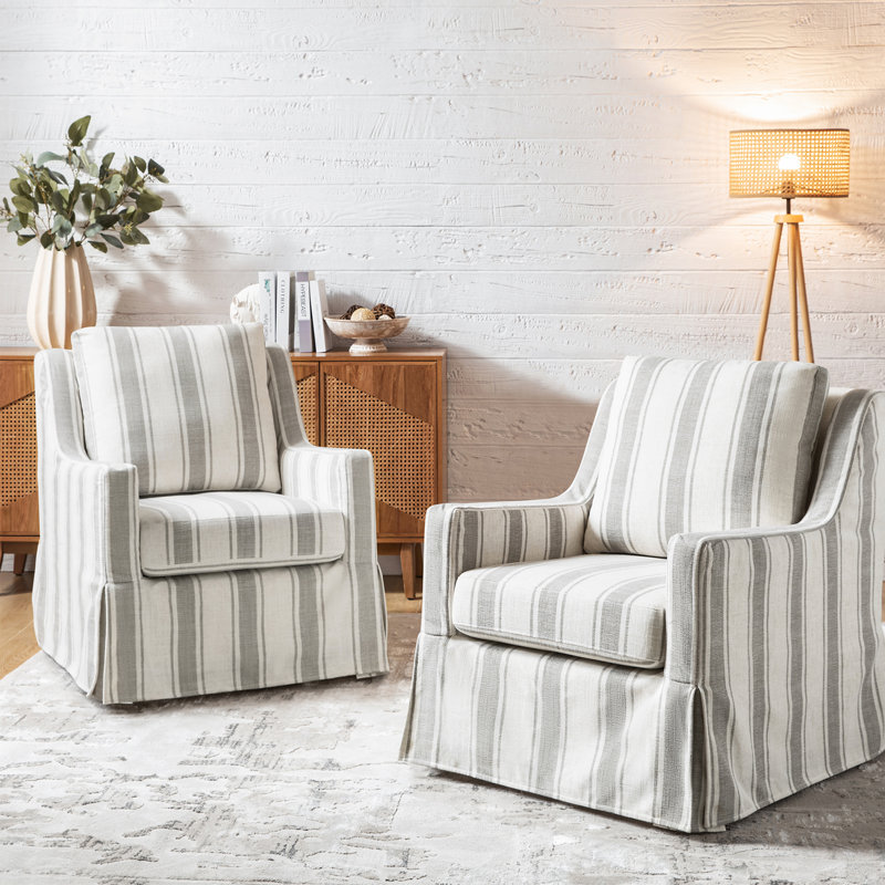 Fauteuil à bascule pivotant en polyester 29,5 po Wimberly, Bande de polyester
